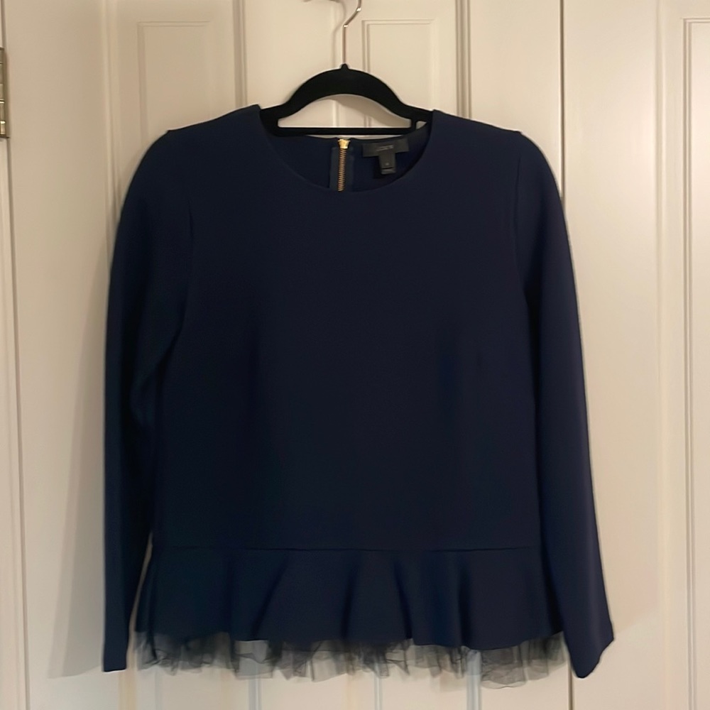 JCrew top with tulle